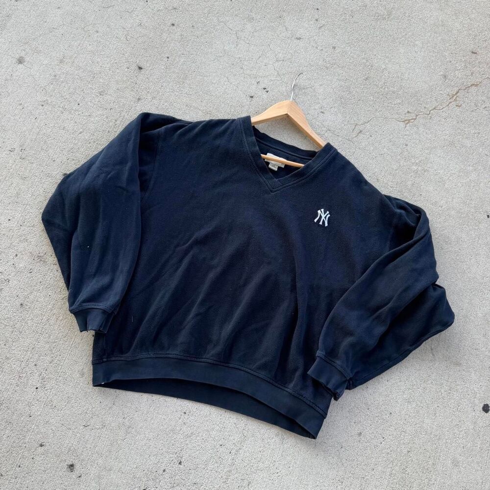 Cutter & Buck New York Yankees MLB Baseball Sweater Navy Blue Size Large